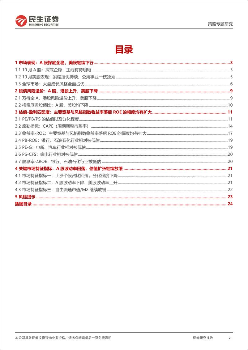 《策略专题研究：风格洞察与性价比追踪系列（二十二），企稳中的疑问-20231102-民生证券-26页》 - 第3页预览图