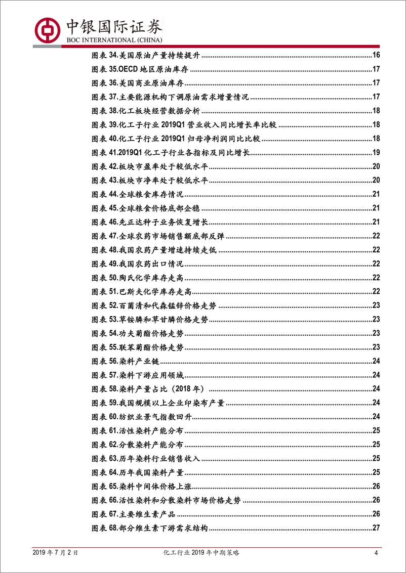 《化工行业2019年中期策略：景气回落集中度提升，聚焦龙头与确定性-20190702-中银国际-52页》 - 第5页预览图