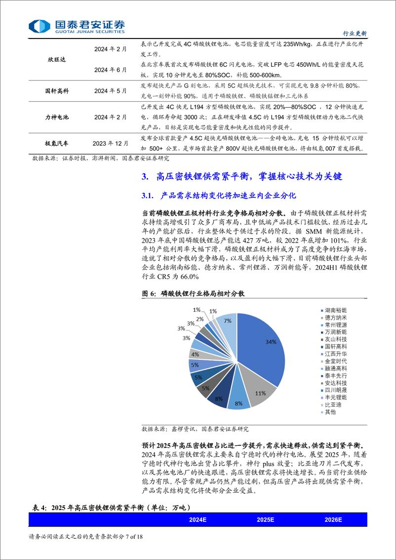 《新兴能源行业：铁锂高压密趋势有望加速业内企业分化-250303-国泰君安-18页》 - 第7页预览图