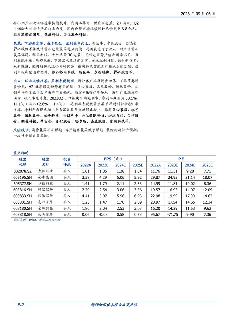 《轻工制造行业2023Q2综述：复苏为主方向，分化为主旋律-20230906-国盛证券-38页》 - 第3页预览图