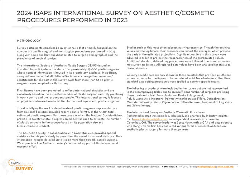 《国际美容整形外科学会_2023年度全球美容整形手术年度调查报告_英文版_》 - 第4页预览图