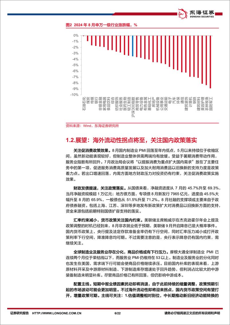 《资产配置与比较月报(2024年9月)：海外流动性拐点将至，关注国内政策落实-240910-东海证券-22页》 - 第6页预览图