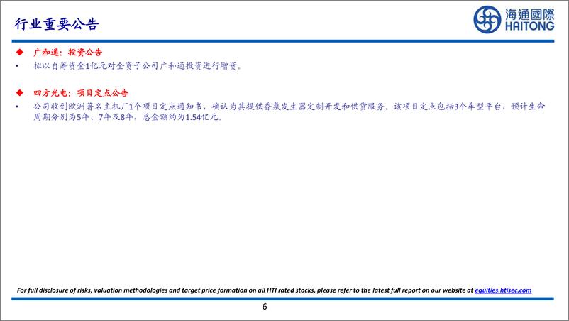 《通信行业：禾赛AT128激光雷达月交付量过万，意法半导体投资7.3亿欧元新建SiC衬底工厂-20221011-海通国际-30页》 - 第7页预览图