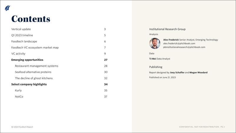 《PitchBook-2023年一季度Foodtech报告（英）-14页》 - 第3页预览图