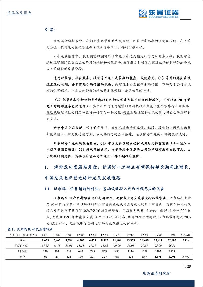 《纺织服装行业消费龙头估值报告之二：对护城河稳定性信心是高估值关键，中国龙头正经历黄金时代-20190915-东吴证券-25页》 - 第5页预览图