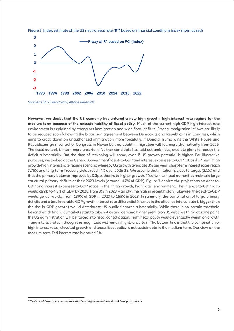 《Allianz安联：2024财政政策导致的利率上升，欧洲电视台之前的欧元区好消息，以及跨资产关联正常化的推迟（英文版）》 - 第3页预览图