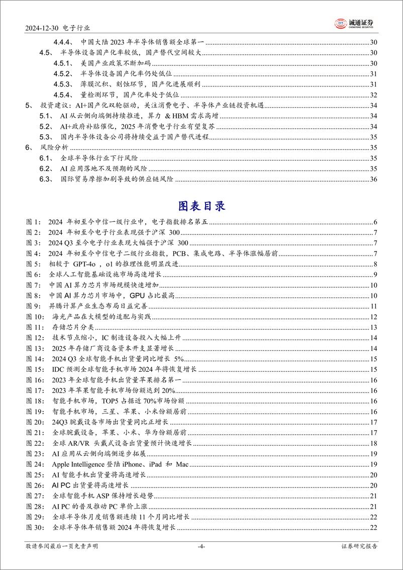 《2025年电子行业投资策略：AI%2b国产化双轮驱动，关注消费电子、半导体产业链投资机遇-诚通证券-241230-38页》 - 第4页预览图