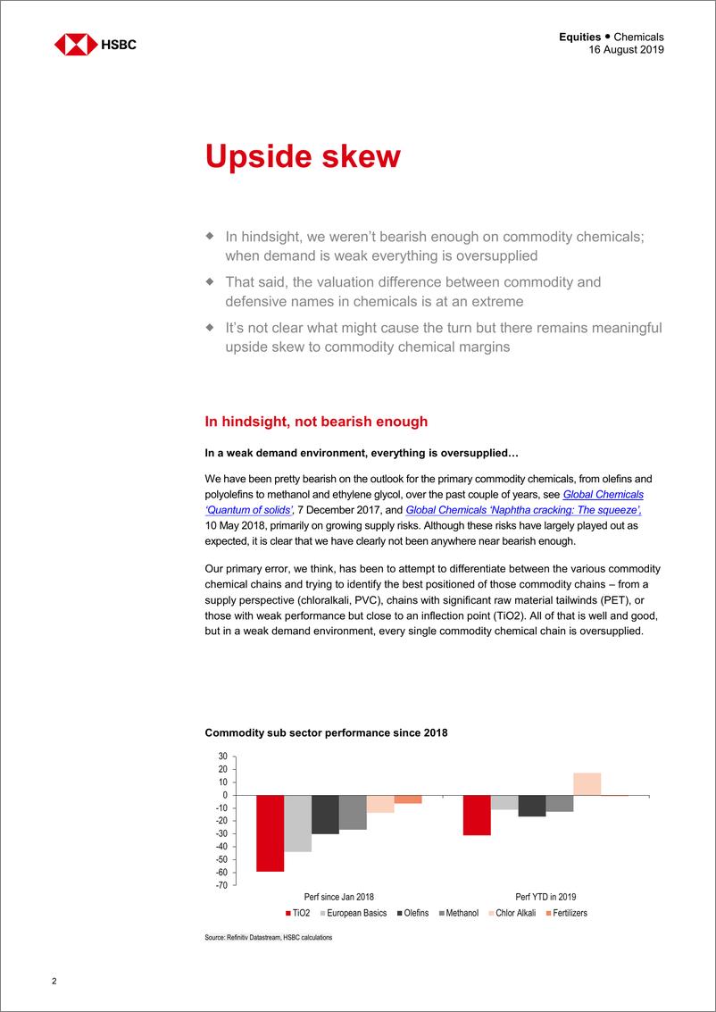 《汇丰银行-全球-化工行业-全球化工业：化工商品步入上升通道-2019.8.16-22页》 - 第3页预览图