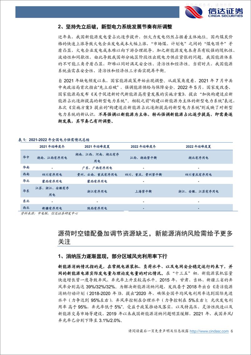 《信达证券-电力行业深度研究：新能源发展的消纳风险研究-230508》 - 第6页预览图