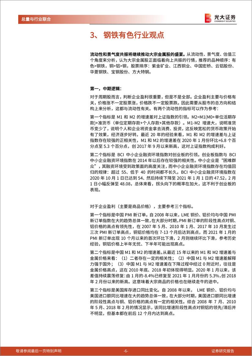 《总量与行业联合研究报告：先复苏，后通胀，周期王者归来-20210222-光大证券-13页》 - 第6页预览图