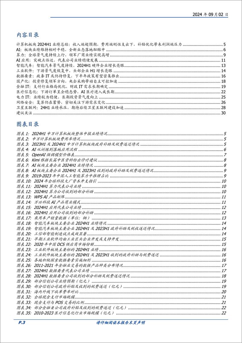 《计算机行业2024H1总结：收入端超预期，利润逐步探底-240902-国盛证券-31页》 - 第3页预览图