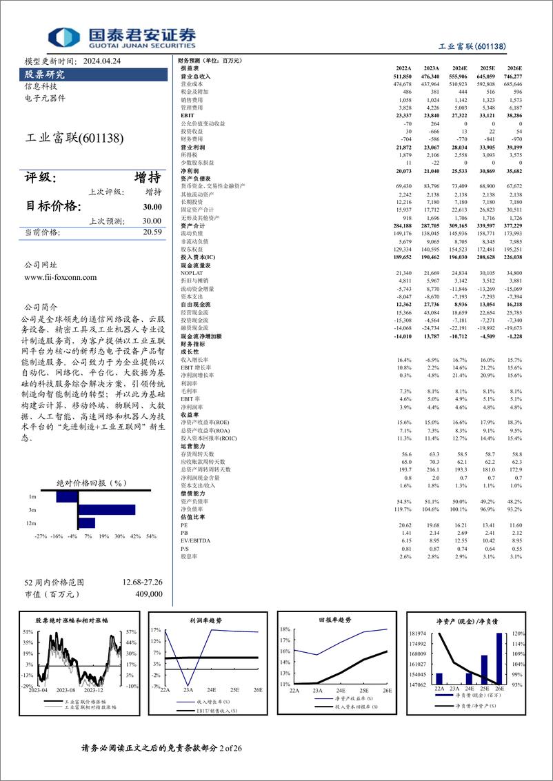 《国泰君安-工业富联-601138-全球高端制造龙头，AI助力高速发展》 - 第2页预览图