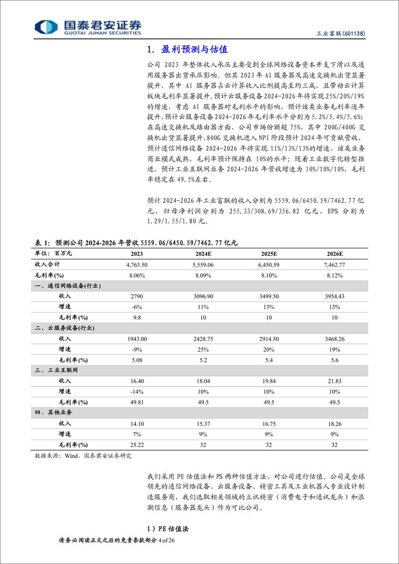 《国泰君安-工业富联-601138-全球高端制造龙头，AI助力高速发展》 - 第4页预览图