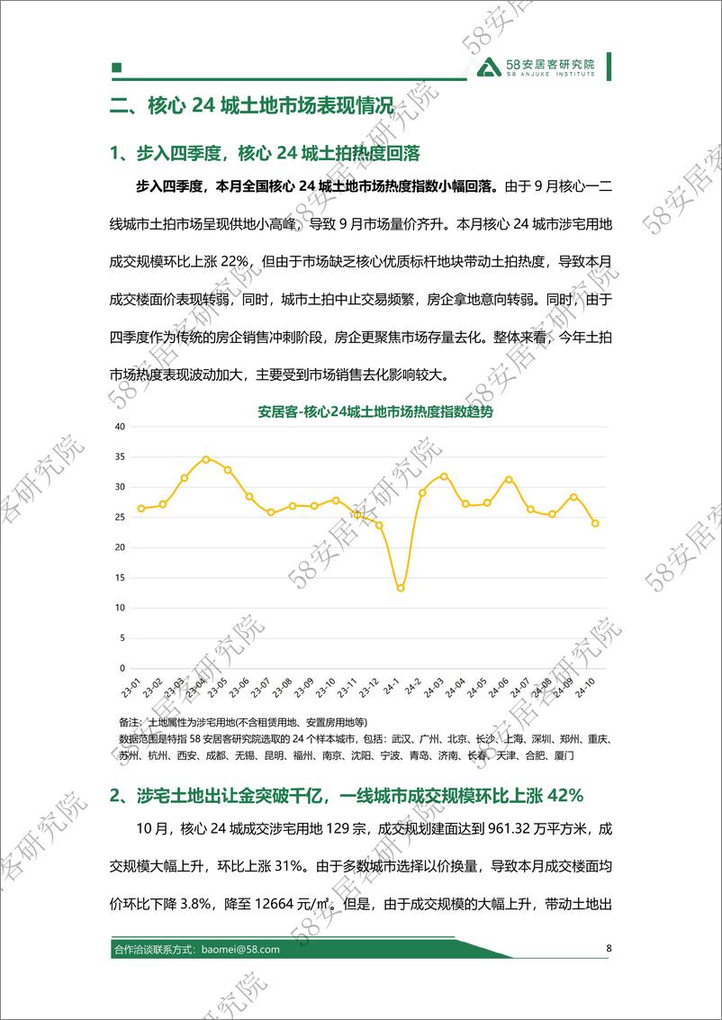 《2024年10月全国土地市场报告》 - 第8页预览图