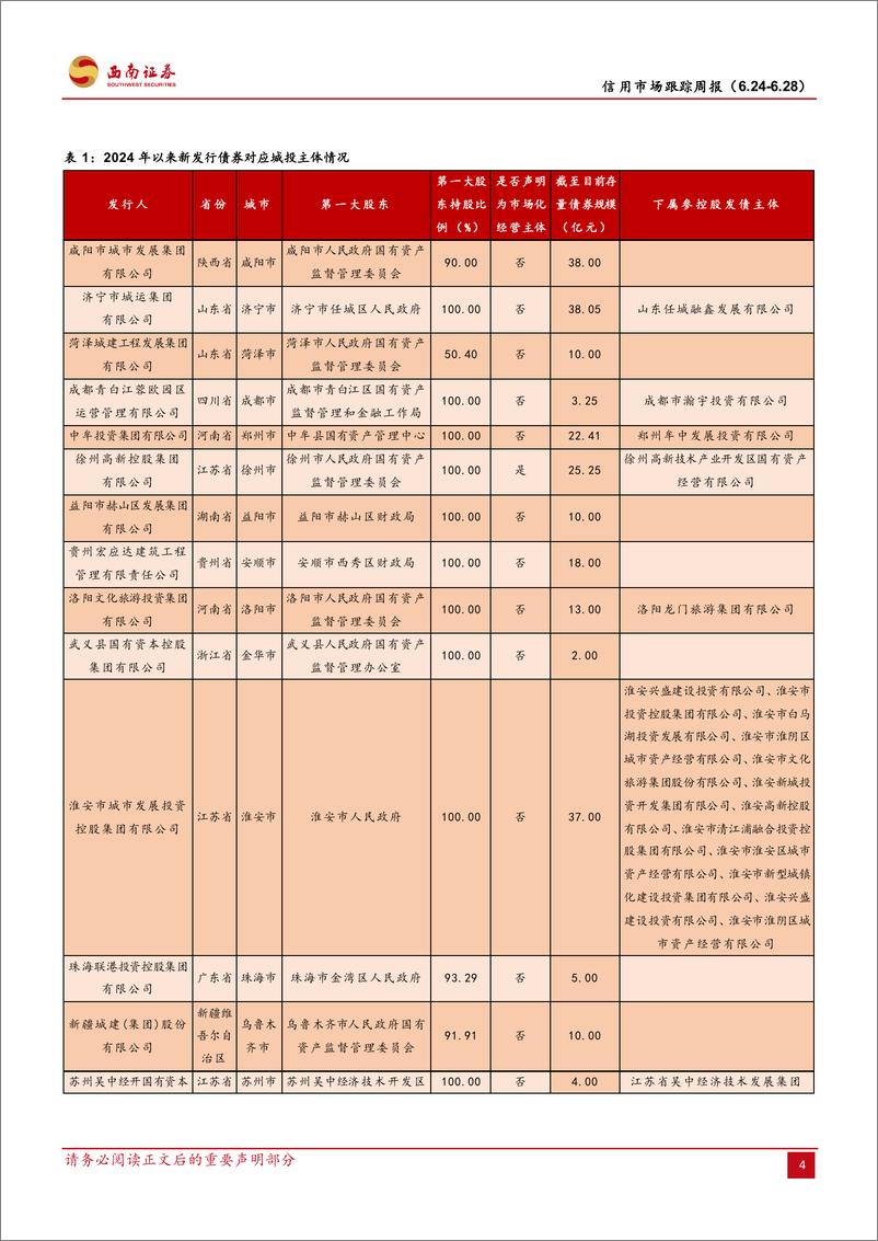 《信用市场跟踪：潍坊市争取国家层面化债支持-240629-西南证券-13页》 - 第6页预览图