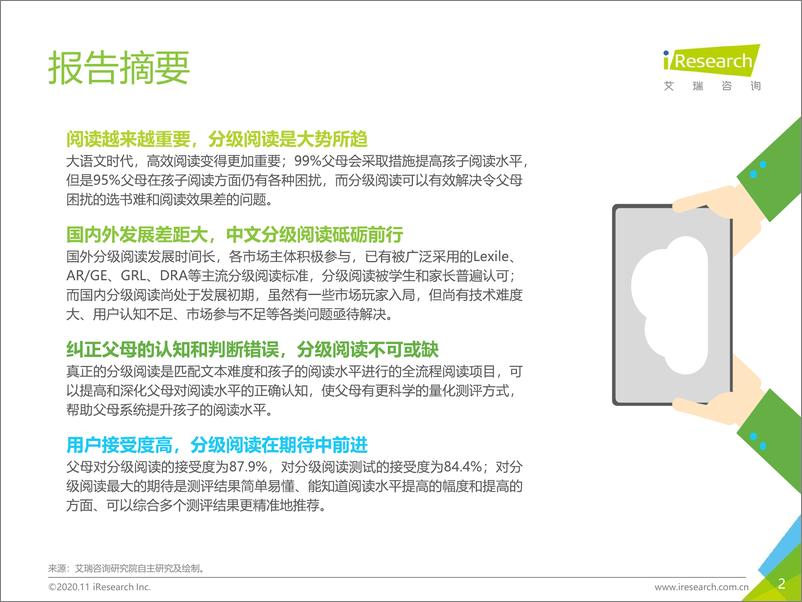 《2020年中国K12阶段学生“分级阅读”白皮书-艾瑞-202011》 - 第2页预览图