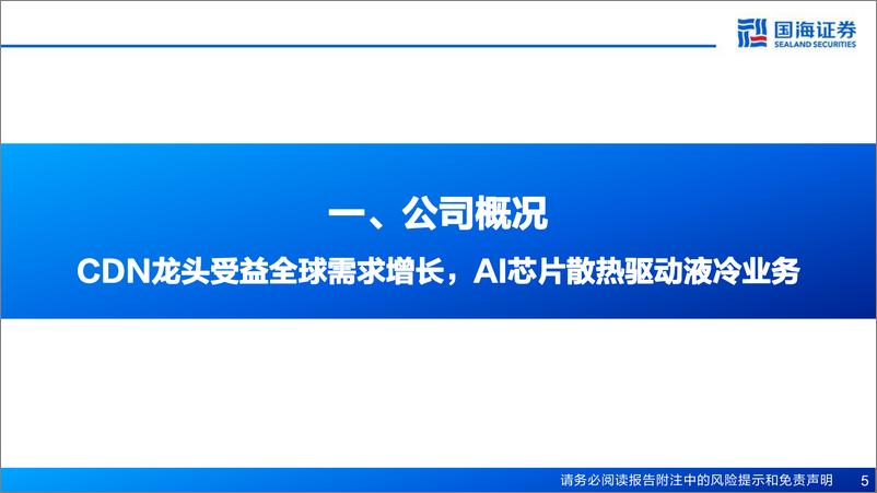 《网宿科技(300017)公司报告：CDN护城河持续拓宽，AI、出海驱动业务成长-240912-国海证券-44页》 - 第5页预览图