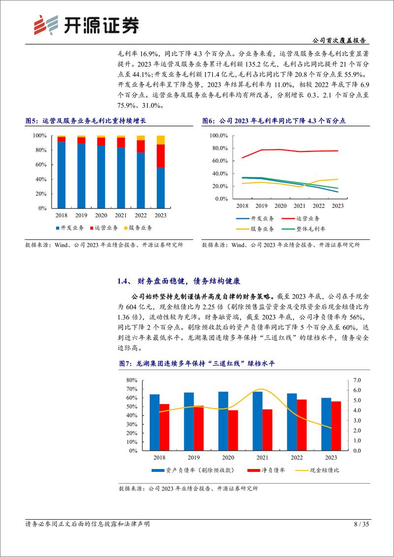 《龙湖集团(00960.HK)三十余年精耕细作，聚焦开发、运营、服务三大板块-240927-开源证券-35页》 - 第8页预览图