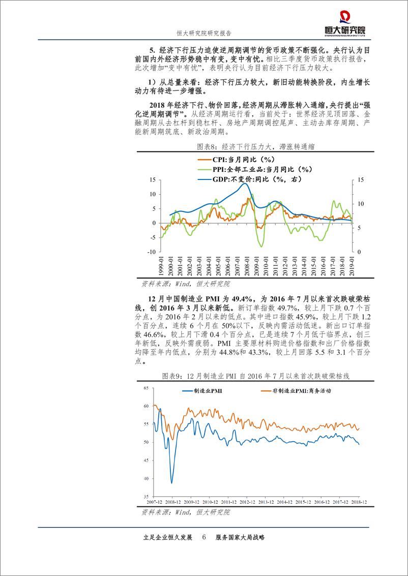 《点评2018年第四季度货币政策执行报告：货币政策稳中“求进”，资本市场否极泰来-20190222-恒大研究院-13页》 - 第7页预览图