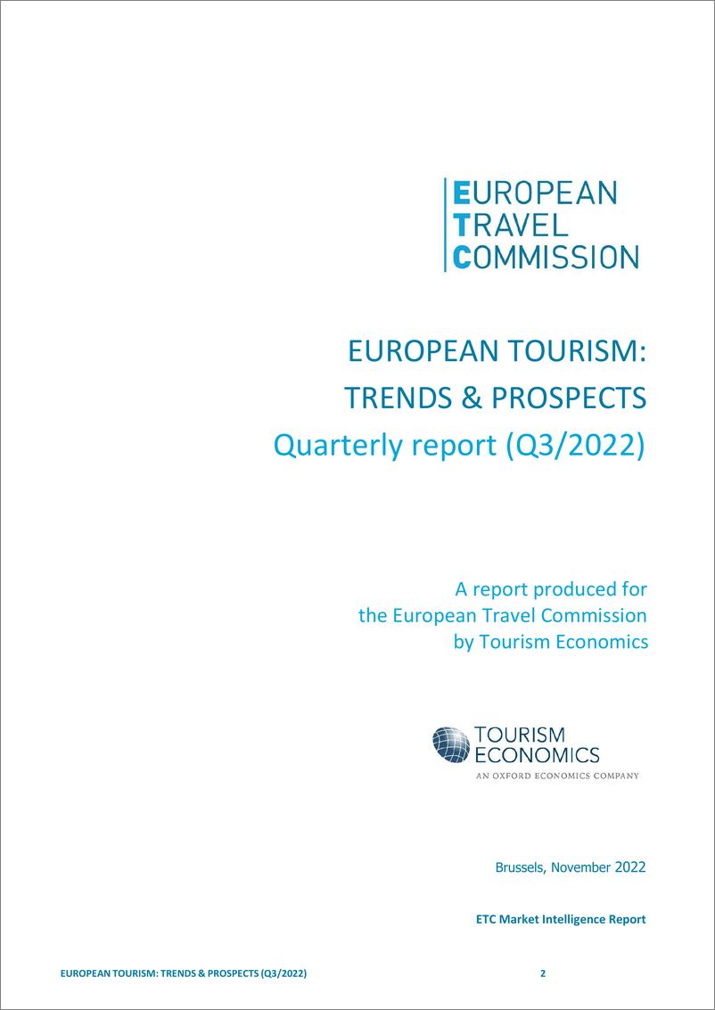 《ETC-2022年欧洲旅游业——趋势与前景（2022年第三季度）（英）-2022.11-56页》 - 第3页预览图