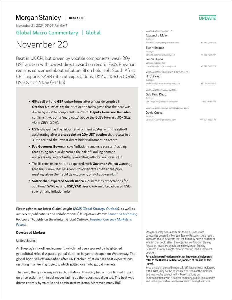 《Morgan Stanley Fixed-Global Macro Commentary November 20-111712007》 - 第1页预览图