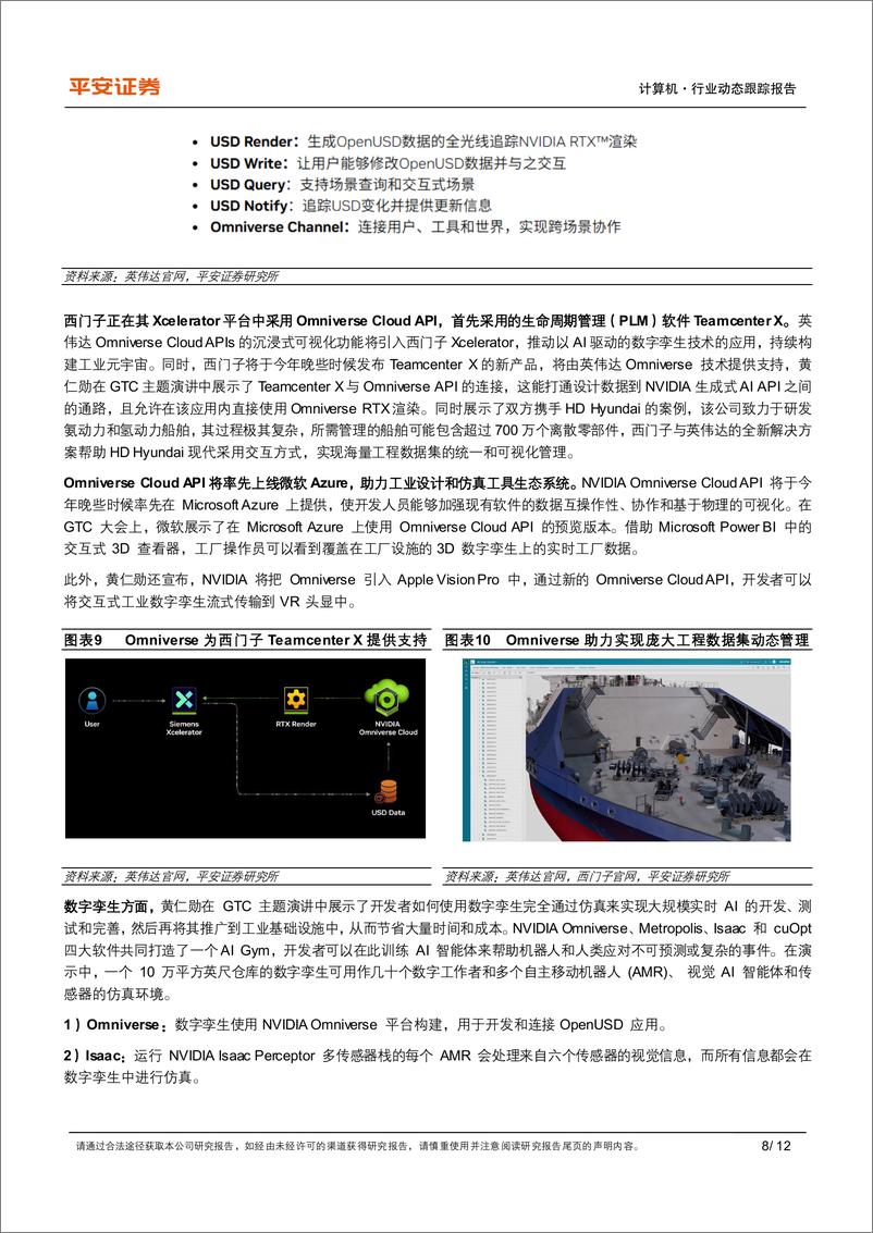 《计算机行业AI动态跟踪系列(二)-英伟达GTC+2024：AI软件与应用有哪些看点？-240327-平安证券-12页》 - 第8页预览图