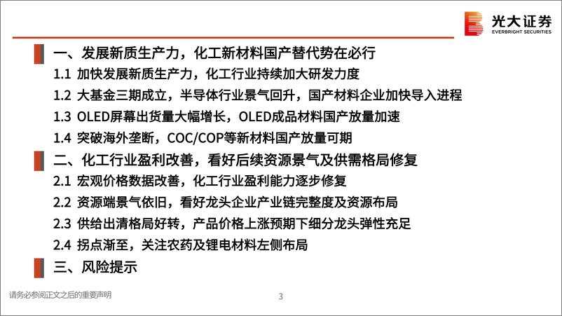 《基础化工行业2024年中期投资策略：技术突破推动国产替代，供需优化提振产业景气-240801-光大证券-97页》 - 第4页预览图