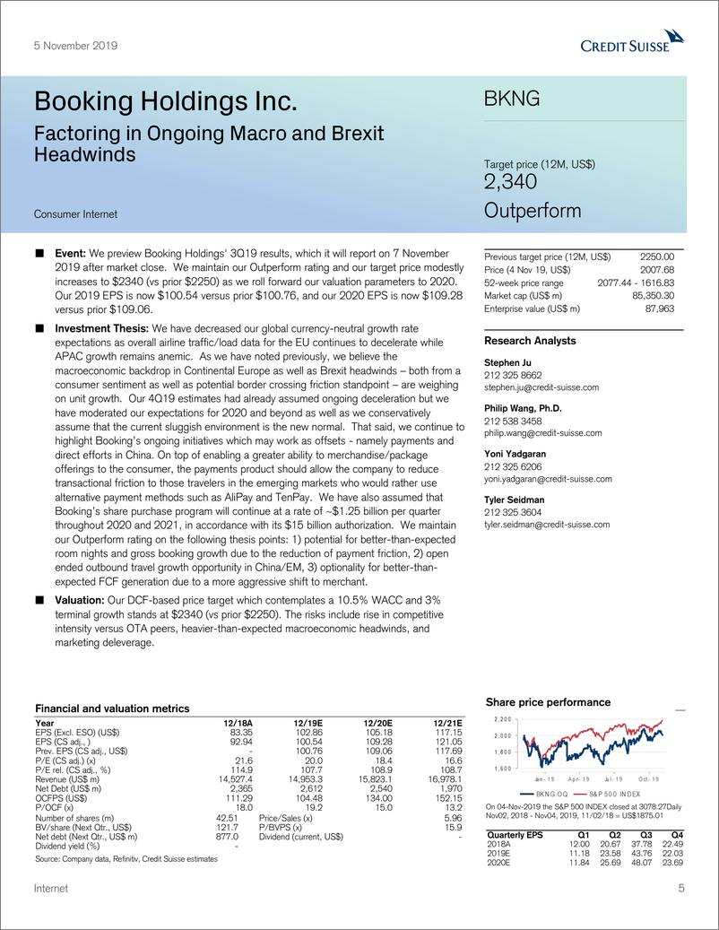 《瑞信-美股-互联网行业-三季度在线旅游：有消费紧缩的迹象-2019.11.5-41页》 - 第6页预览图