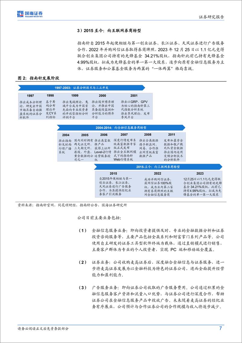 《指南针(300803)公司深度研究：老牌C端金融信息服务商，收购麦高证券开启第二增长极-240802-国海证券-45页》 - 第7页预览图