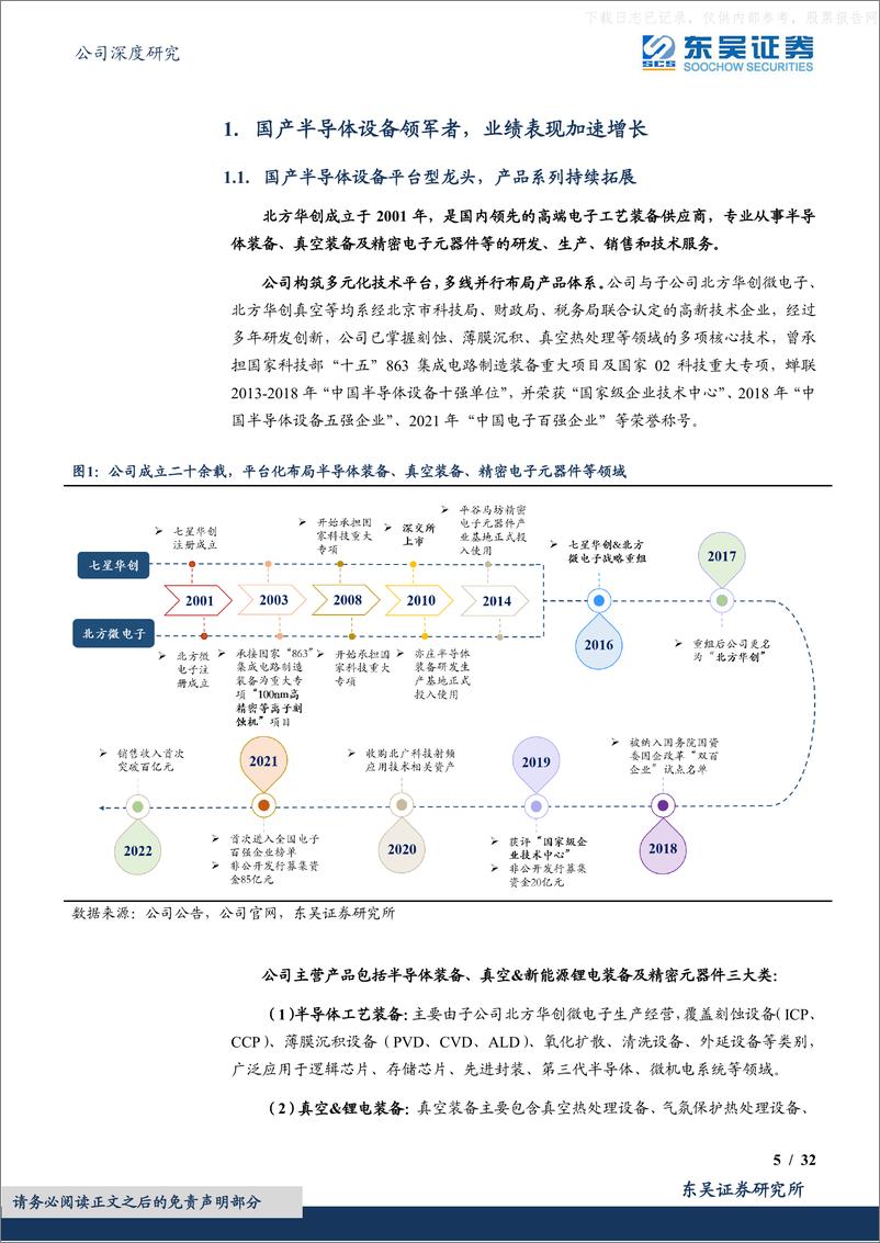 《东吴证券-北方华创(002371)半导体设备平台型公司，受益国产替代加速-230526》 - 第5页预览图