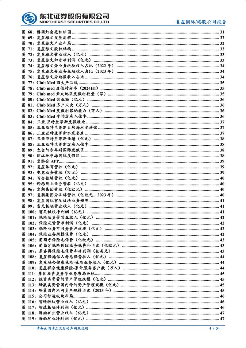 《复星国际(00656.HK)瘦身健体再出发，科技创新%26全球化布局驱动成长-241115-东北证券-54页》 - 第4页预览图