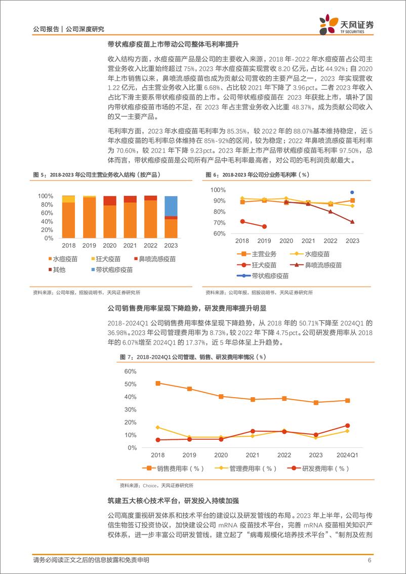 《百克生物(688276)水痘疫苗市占率高，带状疱疹疫苗放量潜力优秀-240813-天风证券-22页》 - 第6页预览图