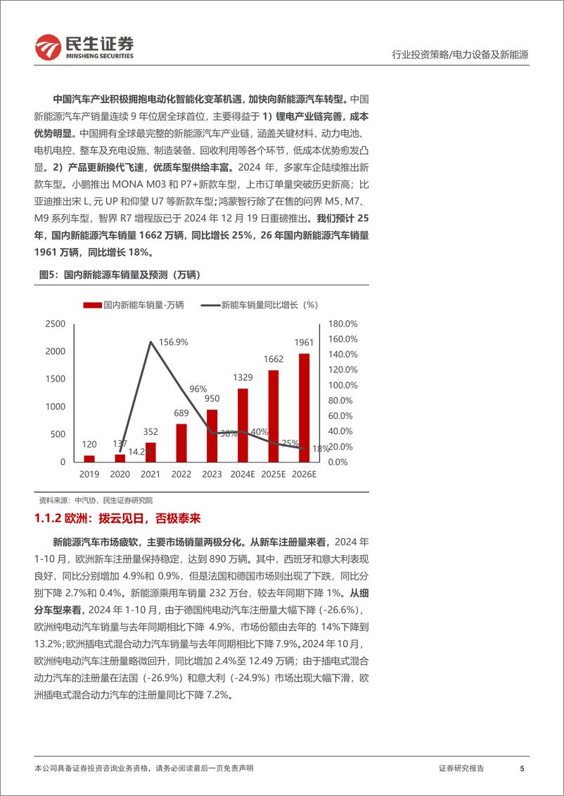 《电动车行业2025年度投资策略：藏锋敛锐，蓄势待发-241224-民生证券-34页》 - 第5页预览图