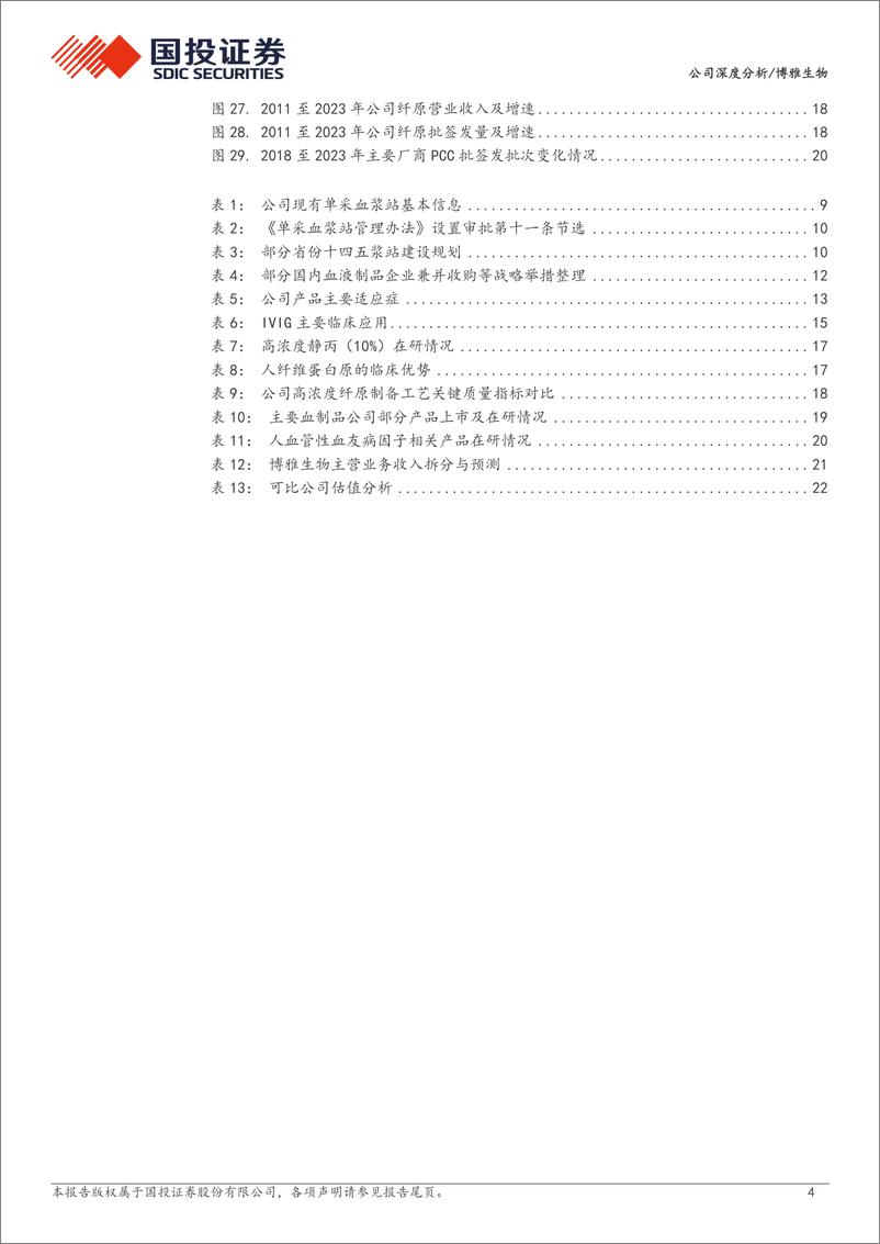 《博雅生物(300294)华润入主赋能%2b非血业务剥离，血制品领军企业迈向新征程-240509-国投证券-26页》 - 第4页预览图