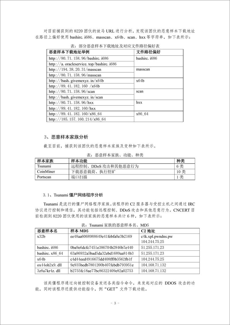 《关于“8220“黑客攻击团伙近期活跃情况的挖掘分析报告-19页》 - 第4页预览图