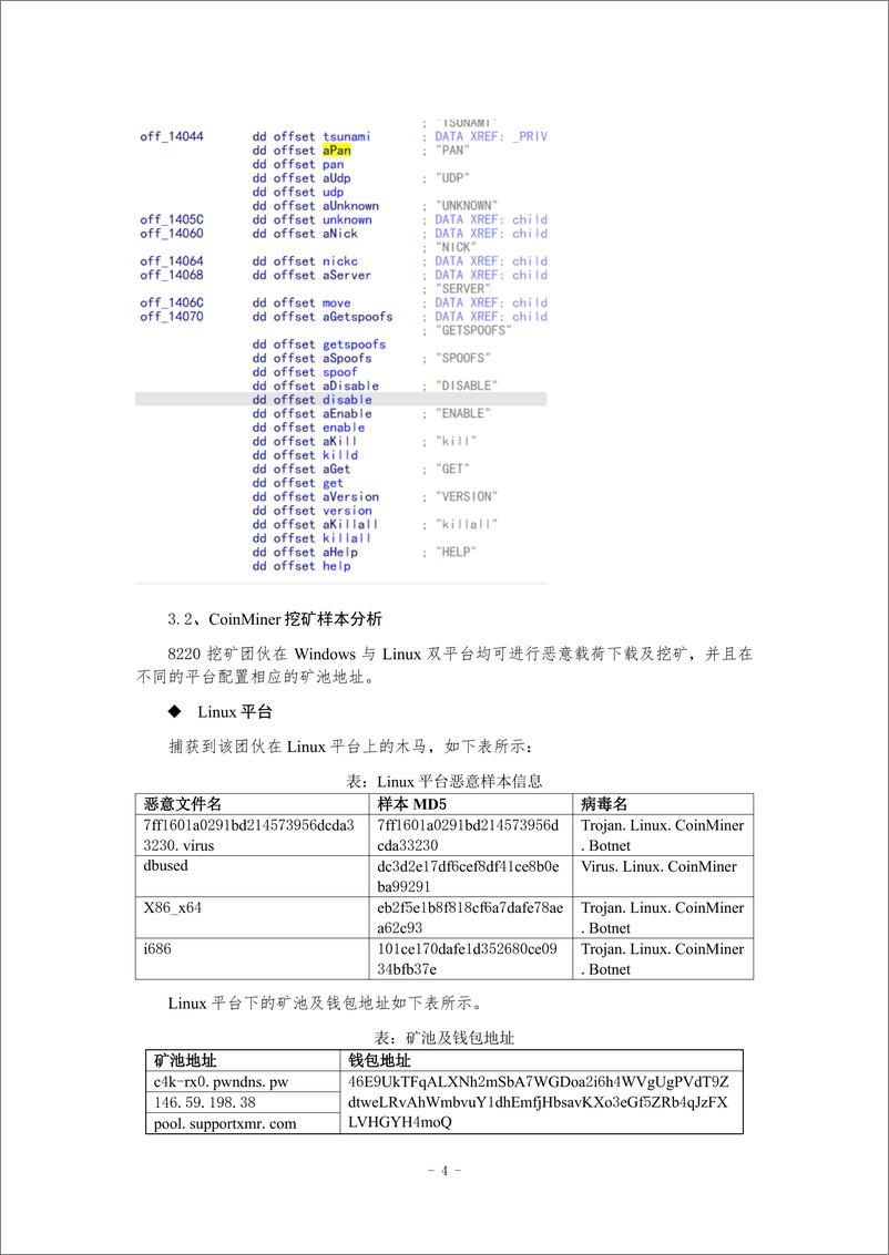 《关于“8220“黑客攻击团伙近期活跃情况的挖掘分析报告-19页》 - 第5页预览图