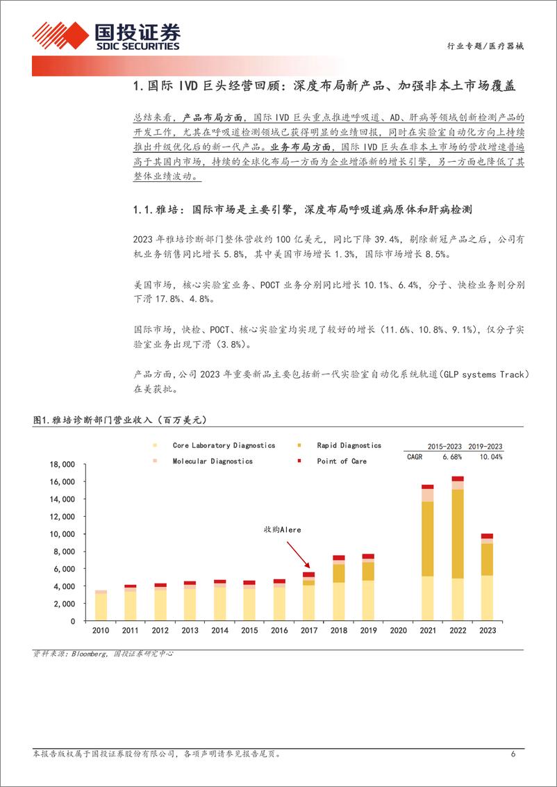 《医疗器械行业专题-复盘国际及国内IVD龙头公司近年经营与发展-国投证券》 - 第6页预览图