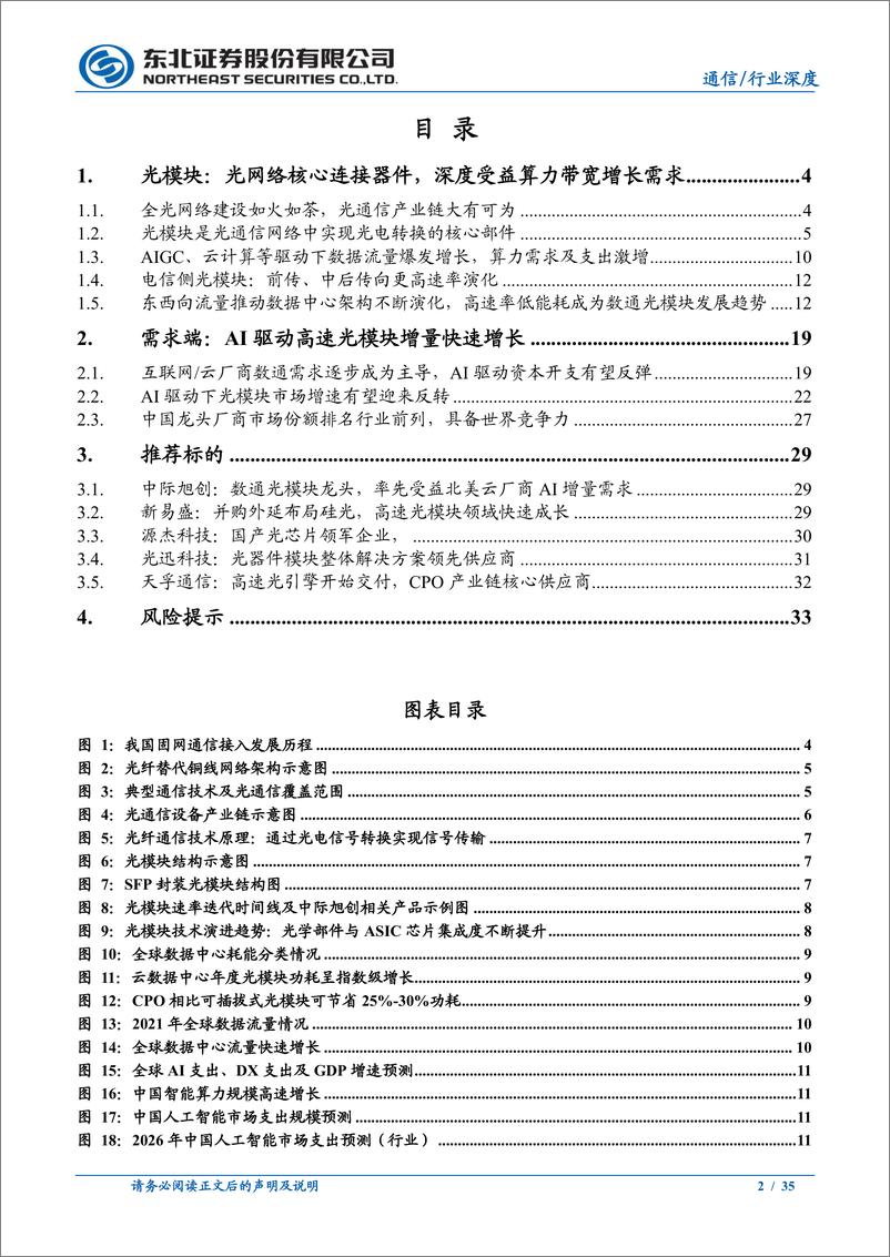 《通信行业深度报告光模块AIGC时代不可或缺的传输管道核心组件-23041635页》 - 第2页预览图