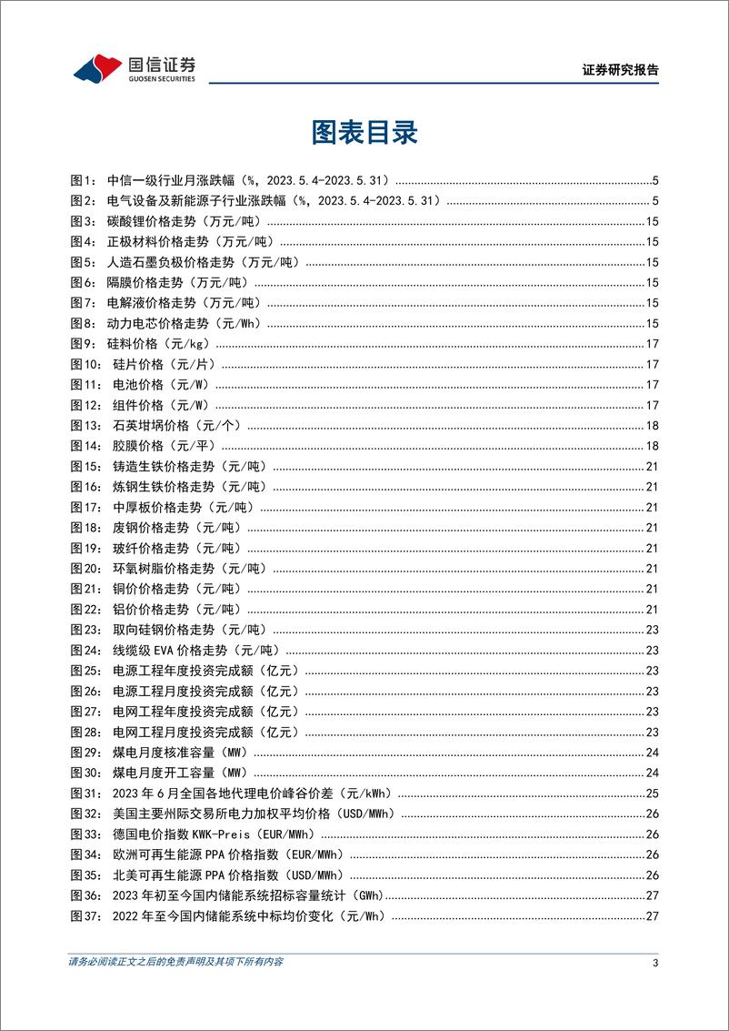 《电力设备新能源行业2023年6月投资策略：风电光伏景气度向好，储能招标持续放量-20230605-国信证券-33页》 - 第4页预览图