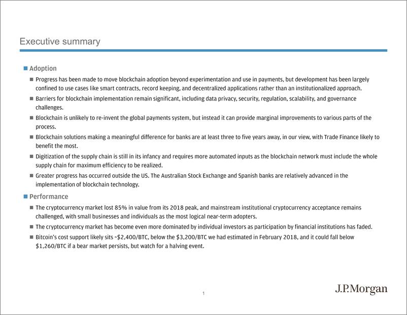 《J.P. 摩根-全球-科技行业-区块链和加密货币：应用、表现与挑战-2019.1-49页》 - 第3页预览图
