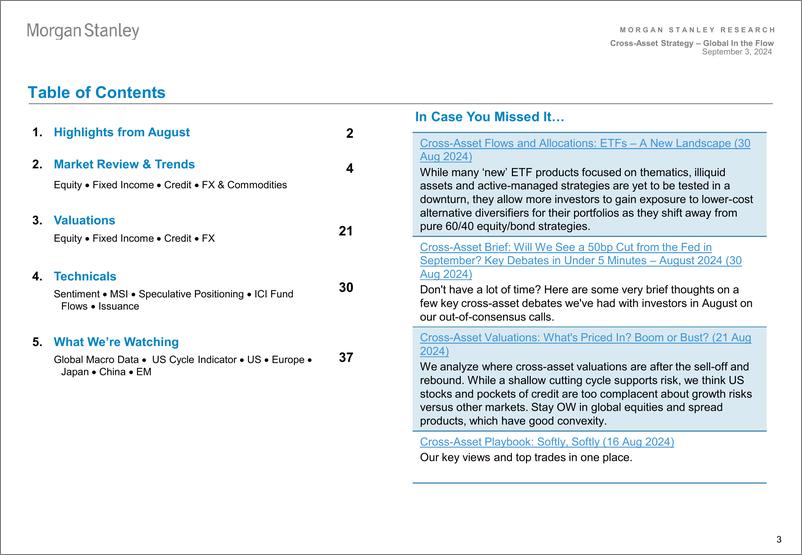 《Morgan Stanley Fixed-Cross-Asset Strategy Global In the Flow – August Recap-110164498》 - 第3页预览图