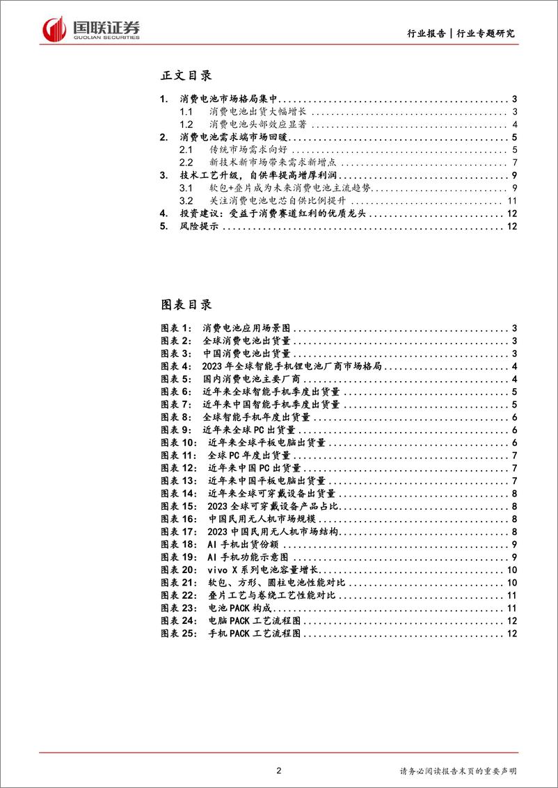 《电力设备行业专题研究：市场复苏叠加AI浪潮提振消费电池景气度-240627-国联证券-14页》 - 第2页预览图