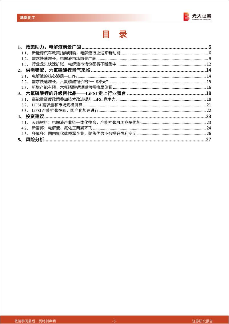 《基础化工行业中国化工新时代系列报告之电解液：六氟磷酸锂持续景气，新型锂盐迎来新机遇-20210624-光大证券-28页》 - 第3页预览图