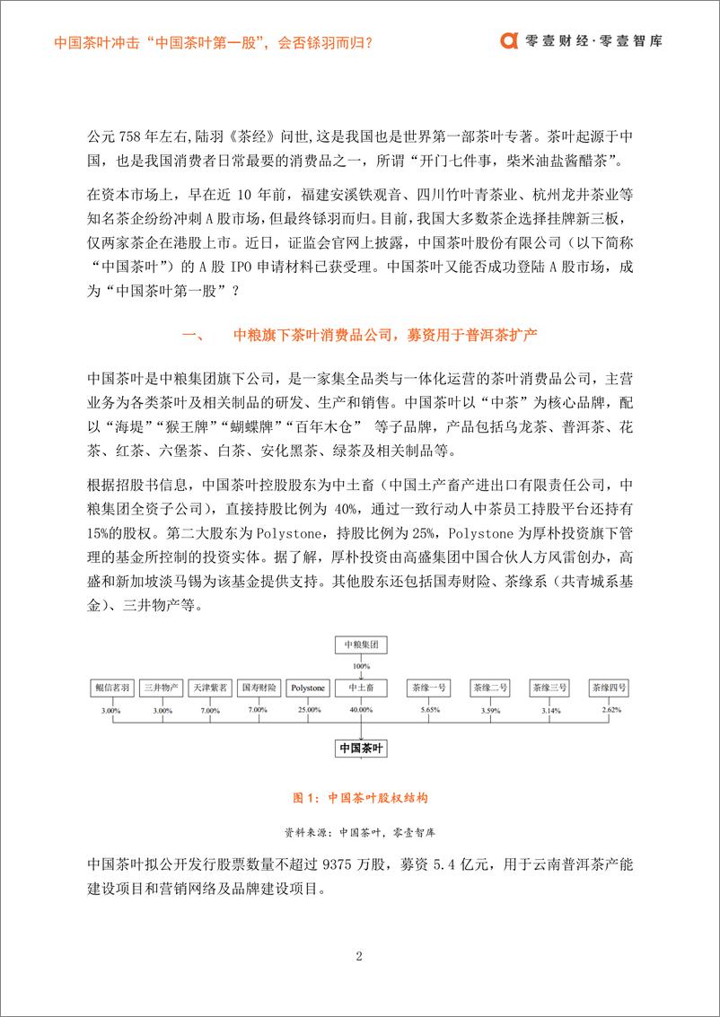 《零壹智库-中国茶叶冲击“中国茶叶第一股”，会否铩羽而归？-2020.7-17页》 - 第5页预览图