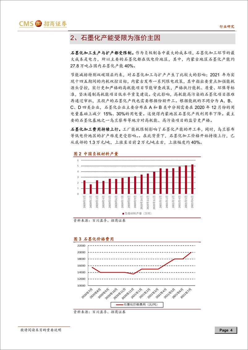 《2021年  【10页】动力电池与电气系统系列报告之(78)：负极中端产品再次提价，高端产品可能提价在即》 - 第4页预览图