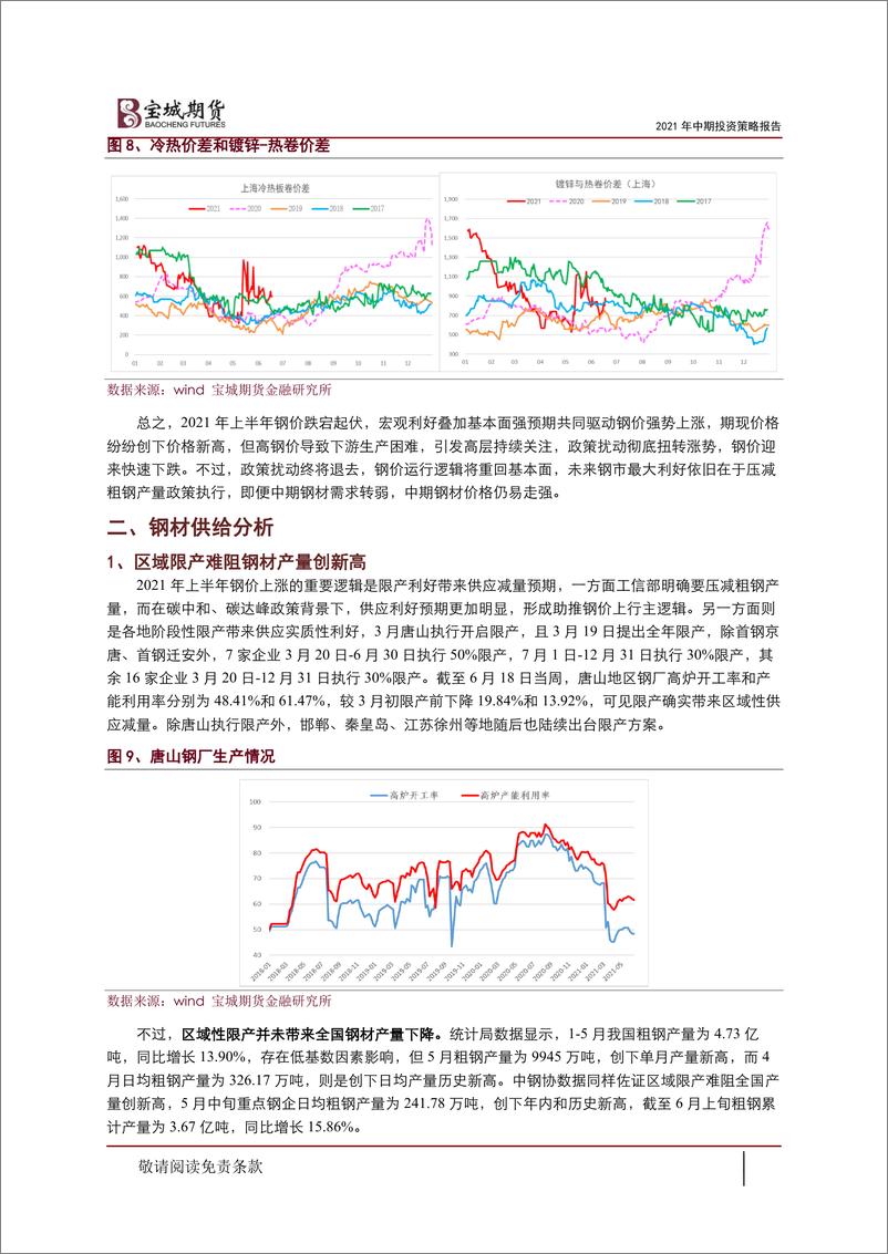 《2021年煤焦钢中期投资策略报告：供应存变数，黑色负重前行-20210622-宝城期货-40页》 - 第6页预览图