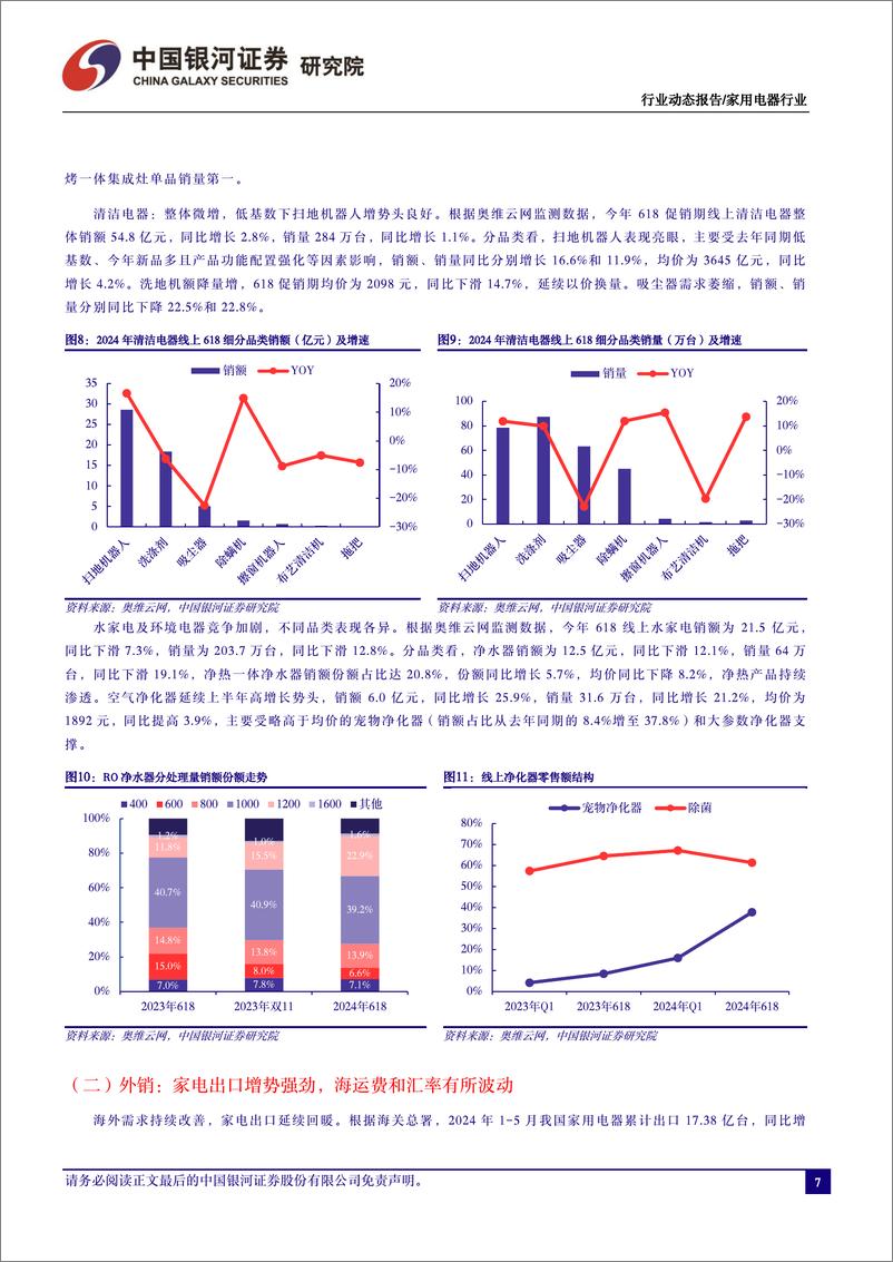 《家电行业6月动态跟踪：板块估值回落，龙头标的配置价值突显-240704-银河证券-19页》 - 第7页预览图