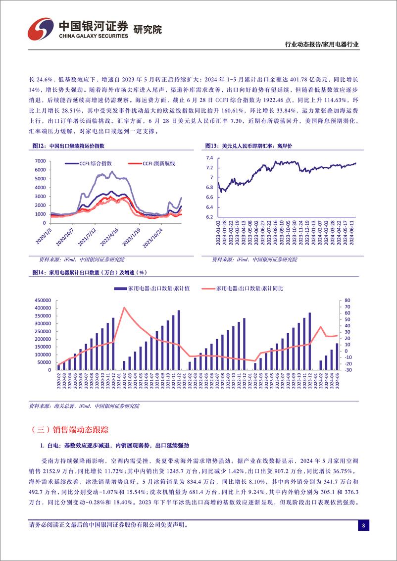 《家电行业6月动态跟踪：板块估值回落，龙头标的配置价值突显-240704-银河证券-19页》 - 第8页预览图