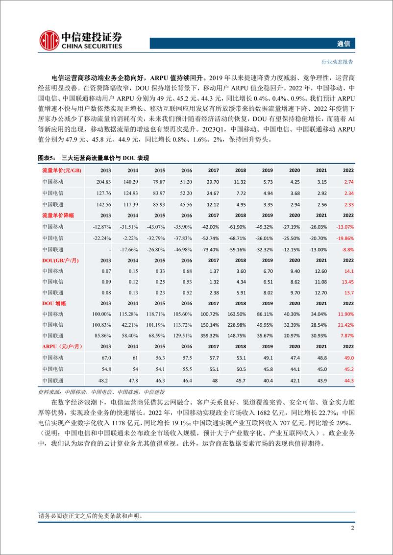 《通信行业：电信运营商经营向好，算力受益AI发展，可利用ETF布局优质标的-20230719-中信建投-18页》 - 第5页预览图