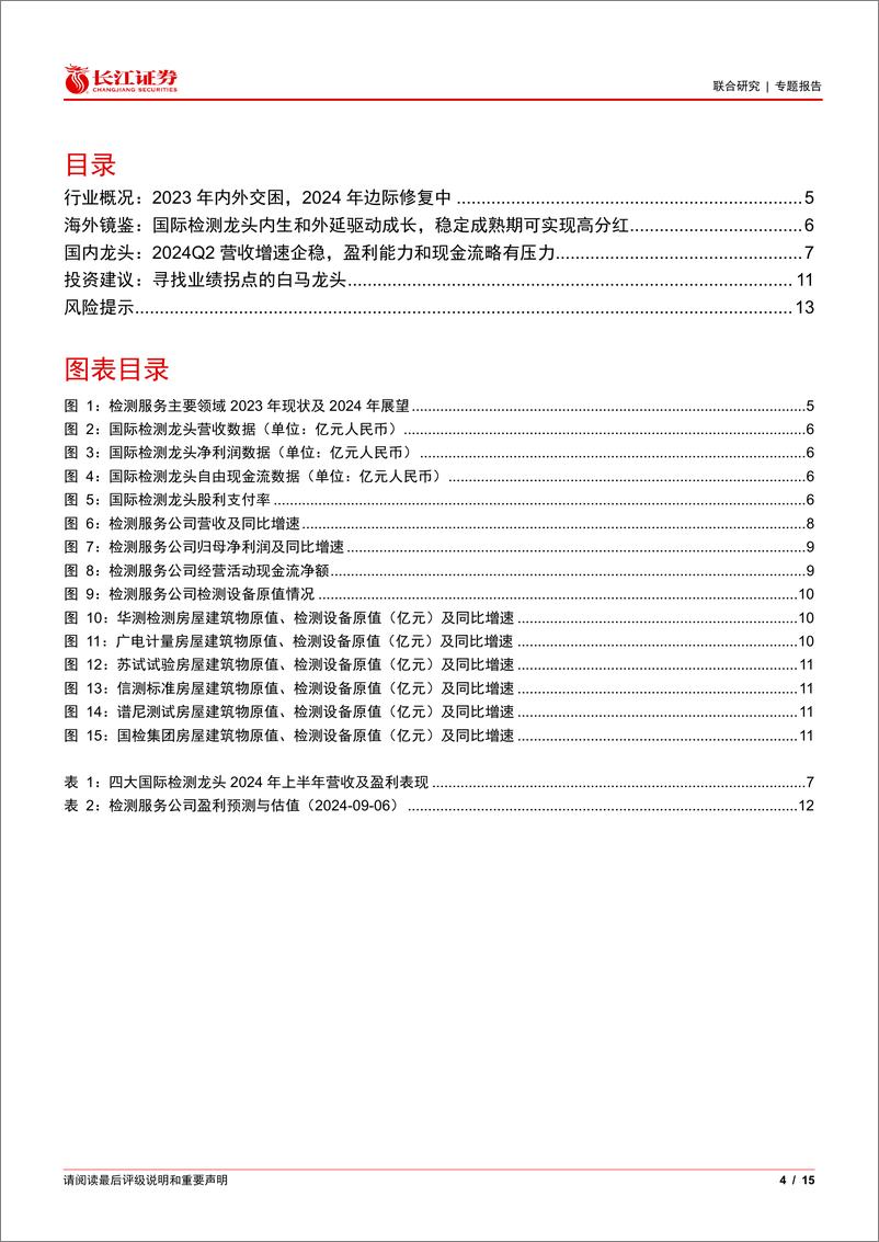 《环保%26机械行业：从2024年检测服务中报可以看出哪些投资线索？-240908-长江证券-15页》 - 第4页预览图